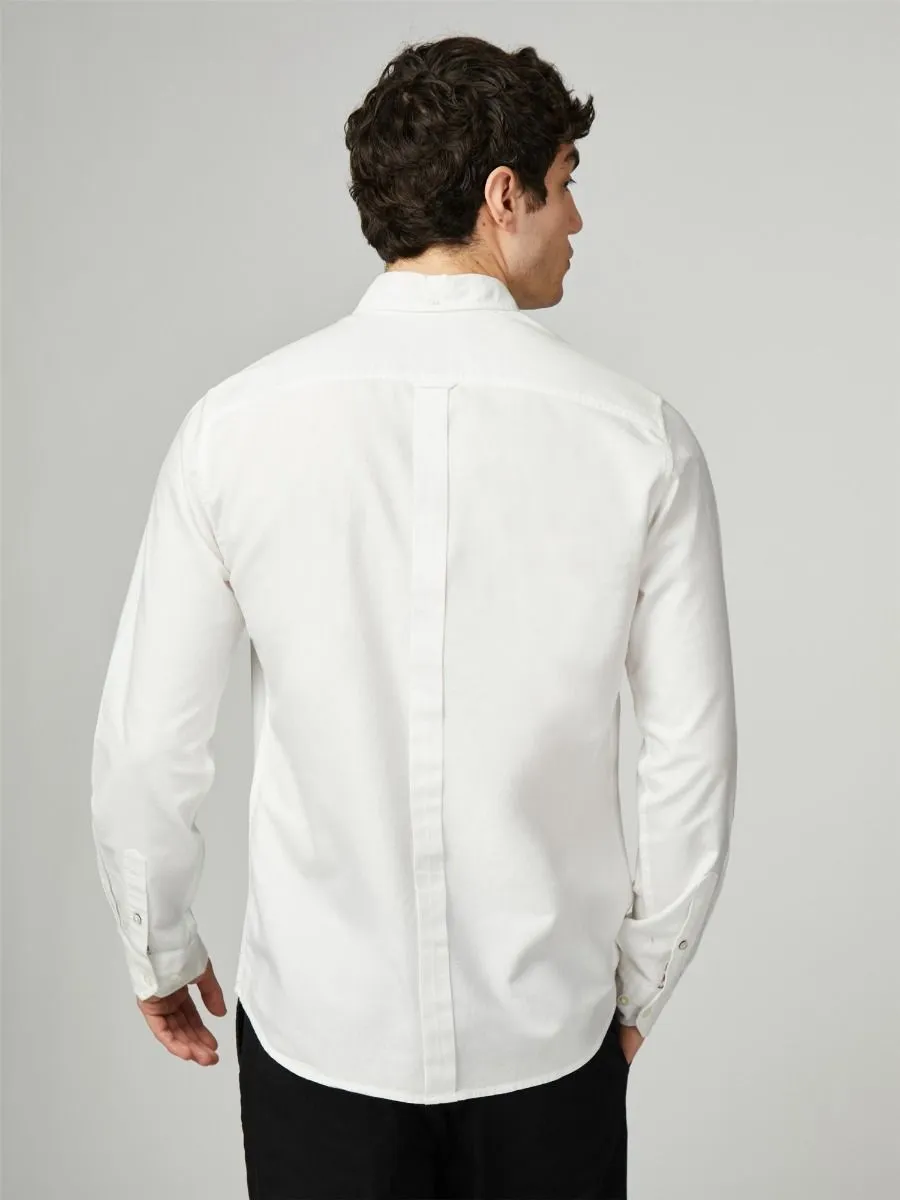 Ben Sherman Signature Long Sleeve Oxford Shirt White