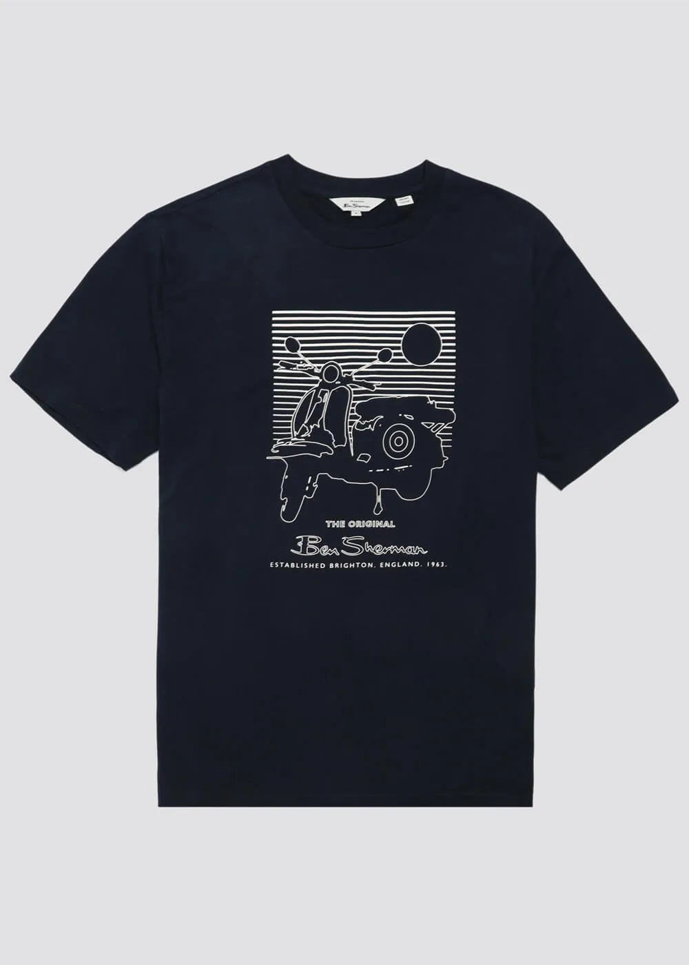 Ben Sherman Summer Scooter T-Shirt Dark Navy