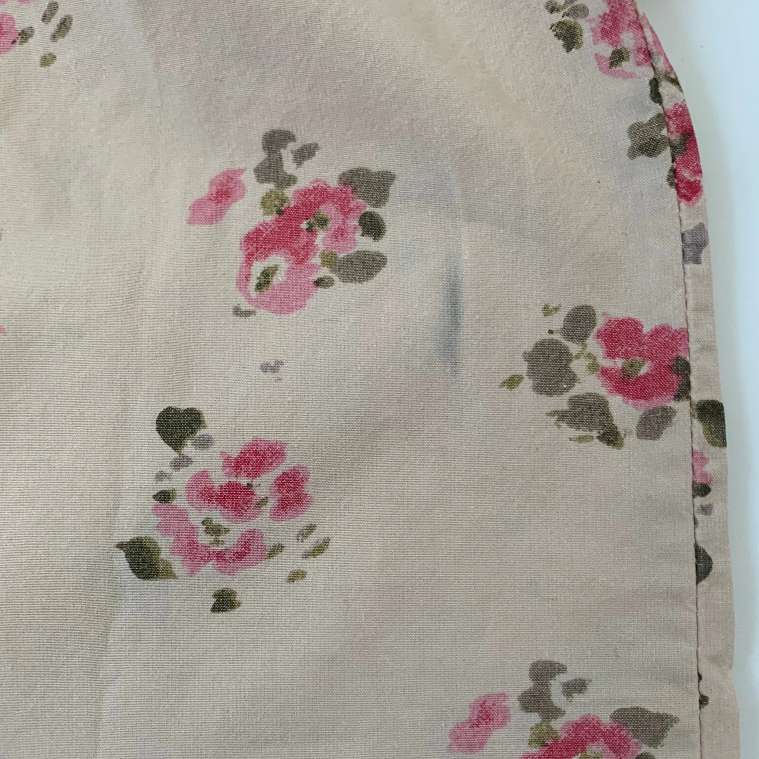 Bonpoint Taupe Rose Print Blouse: 4 Years