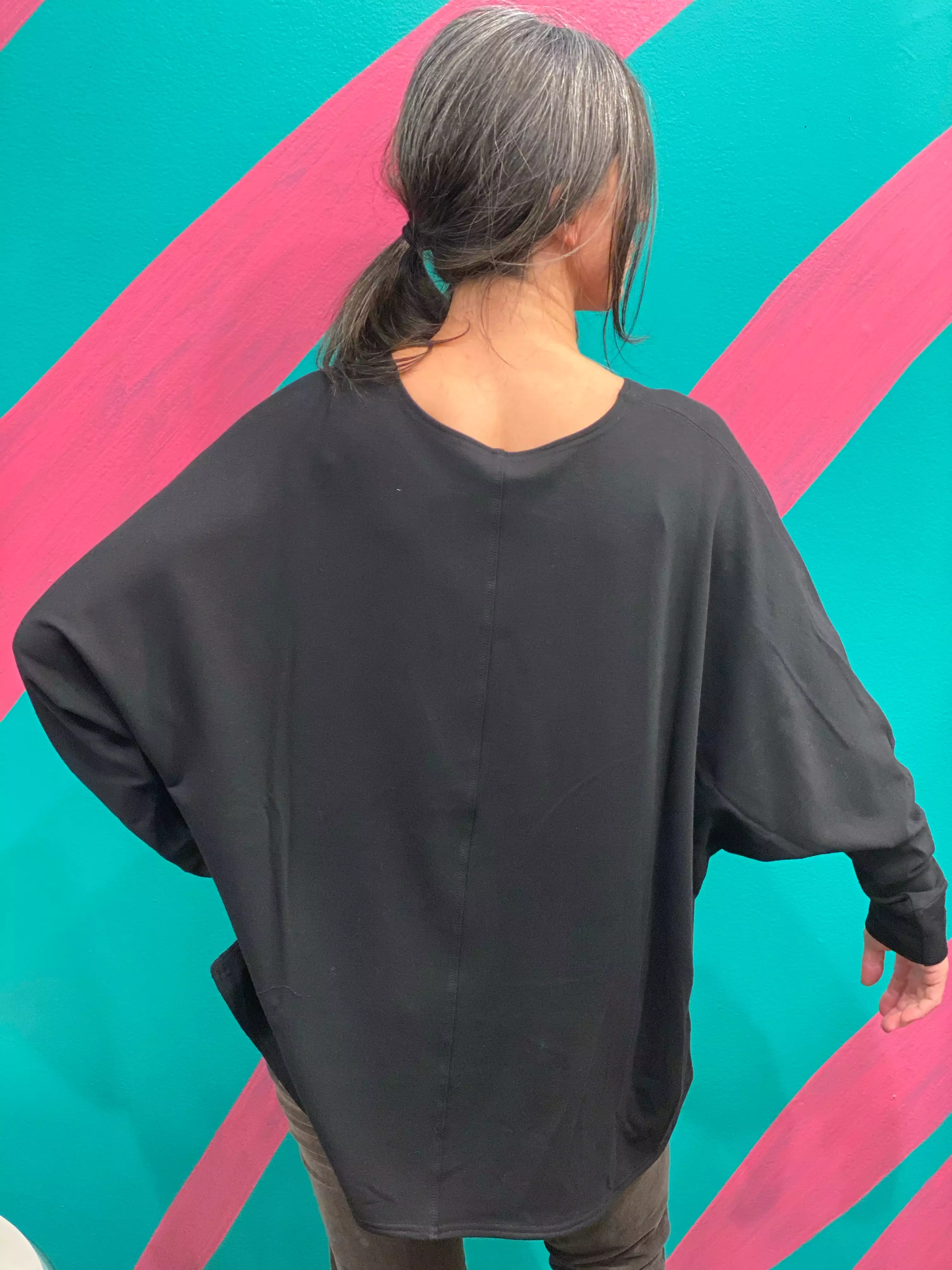 BTT1010-Black Bamboo French Terry Sweatshirt