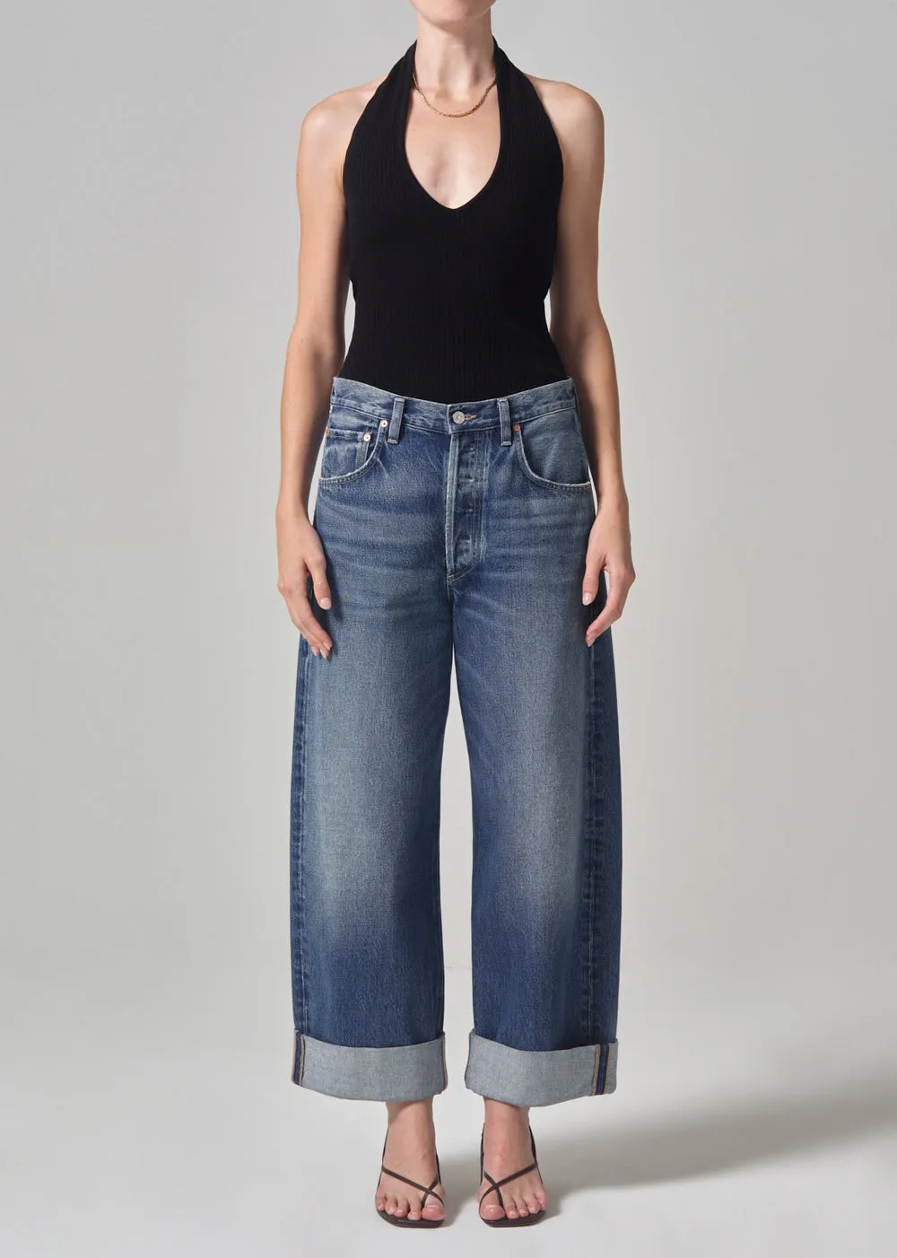 Citizens of Humanity Ayla Baggy Cuffed Crop Jeans in Brielle