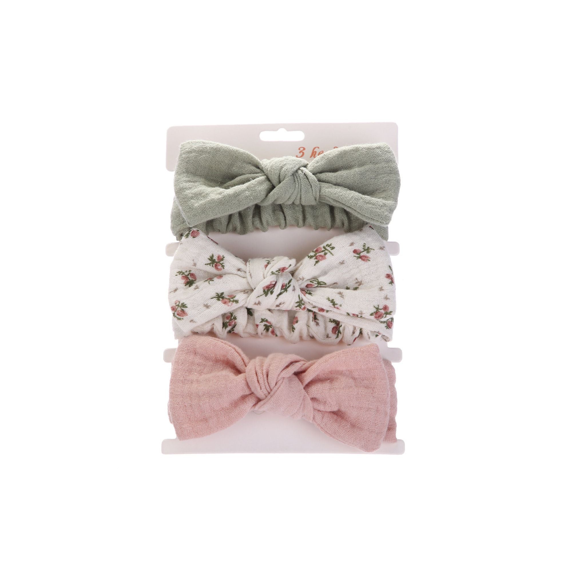 Cotton 3 Piece Baby Headband Set #4