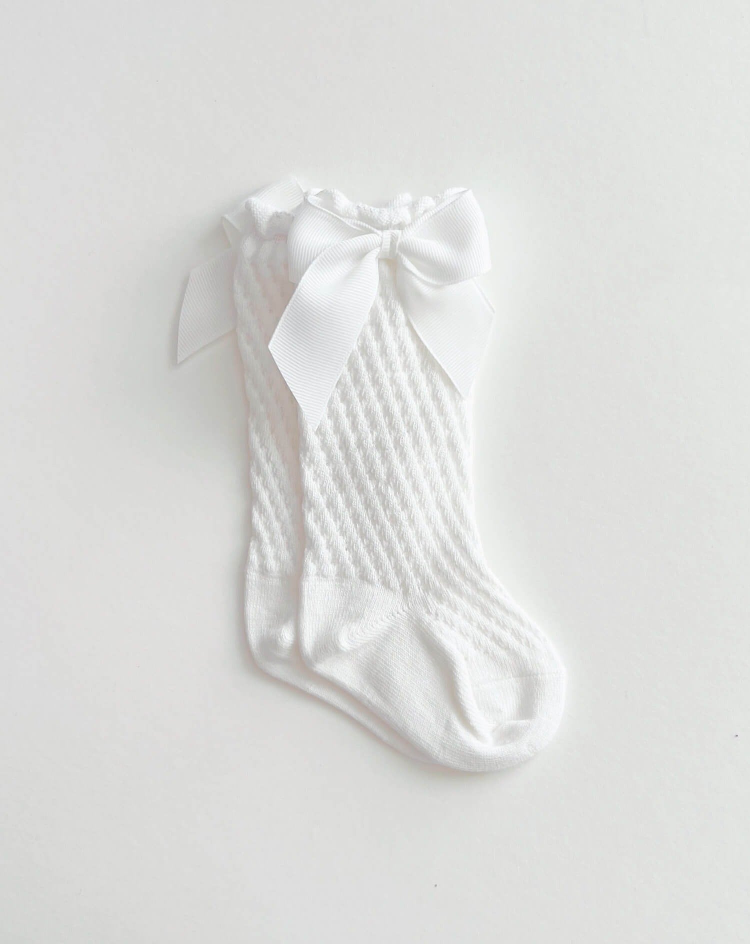 Cotton Lace Socks | White