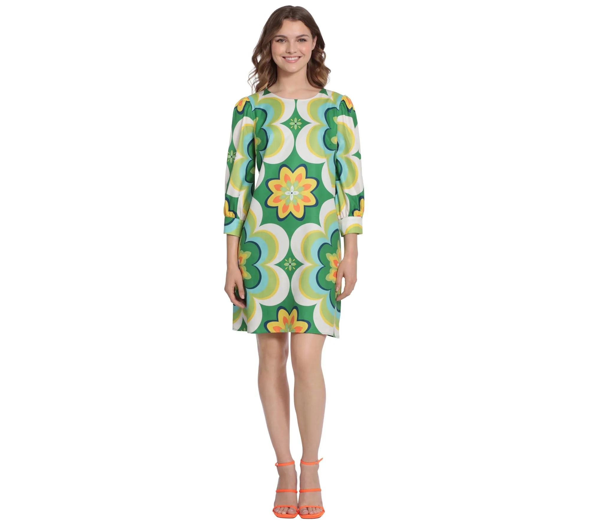 Donna Morgan Long Sleeve Shift Dress