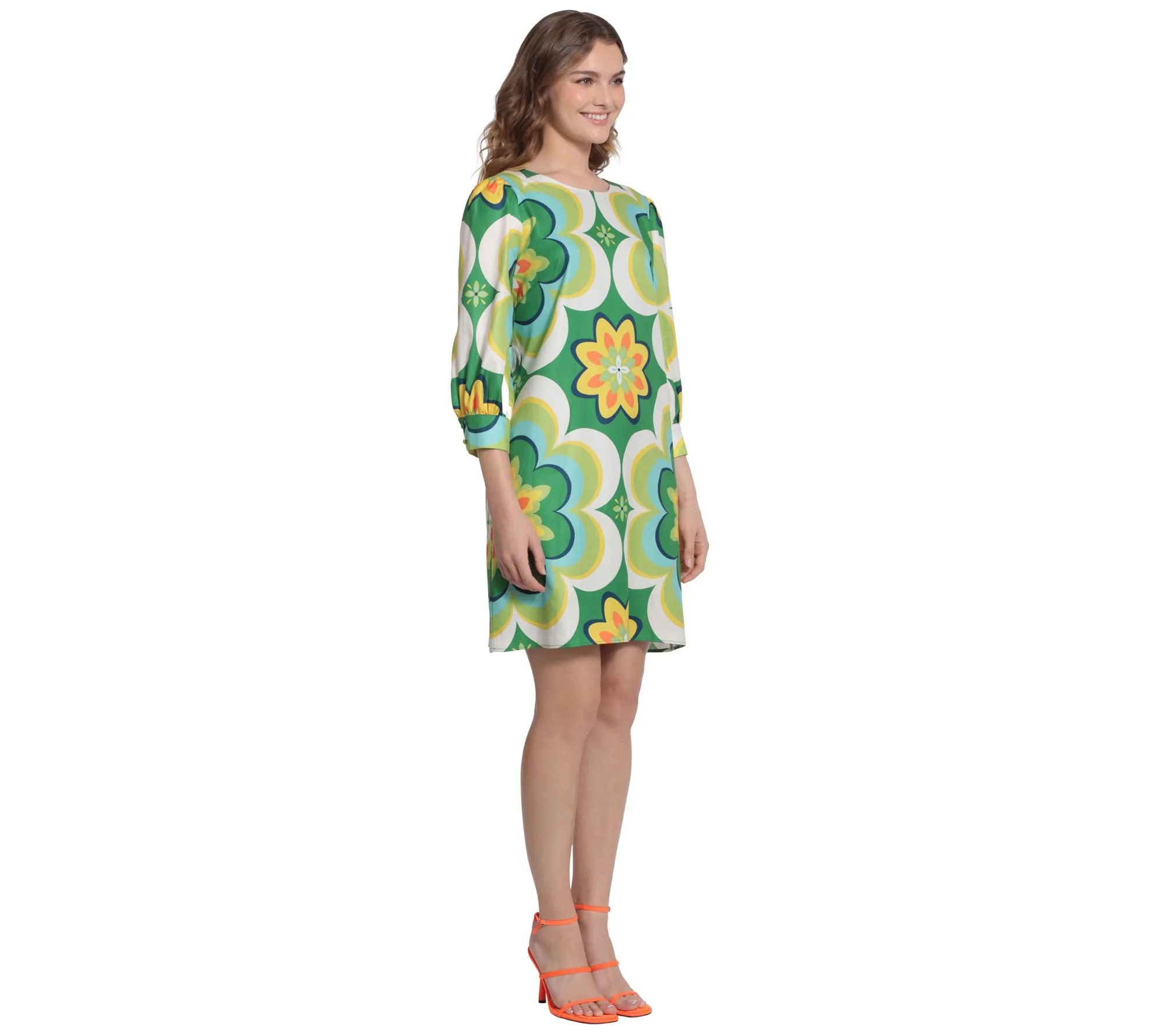 Donna Morgan Long Sleeve Shift Dress