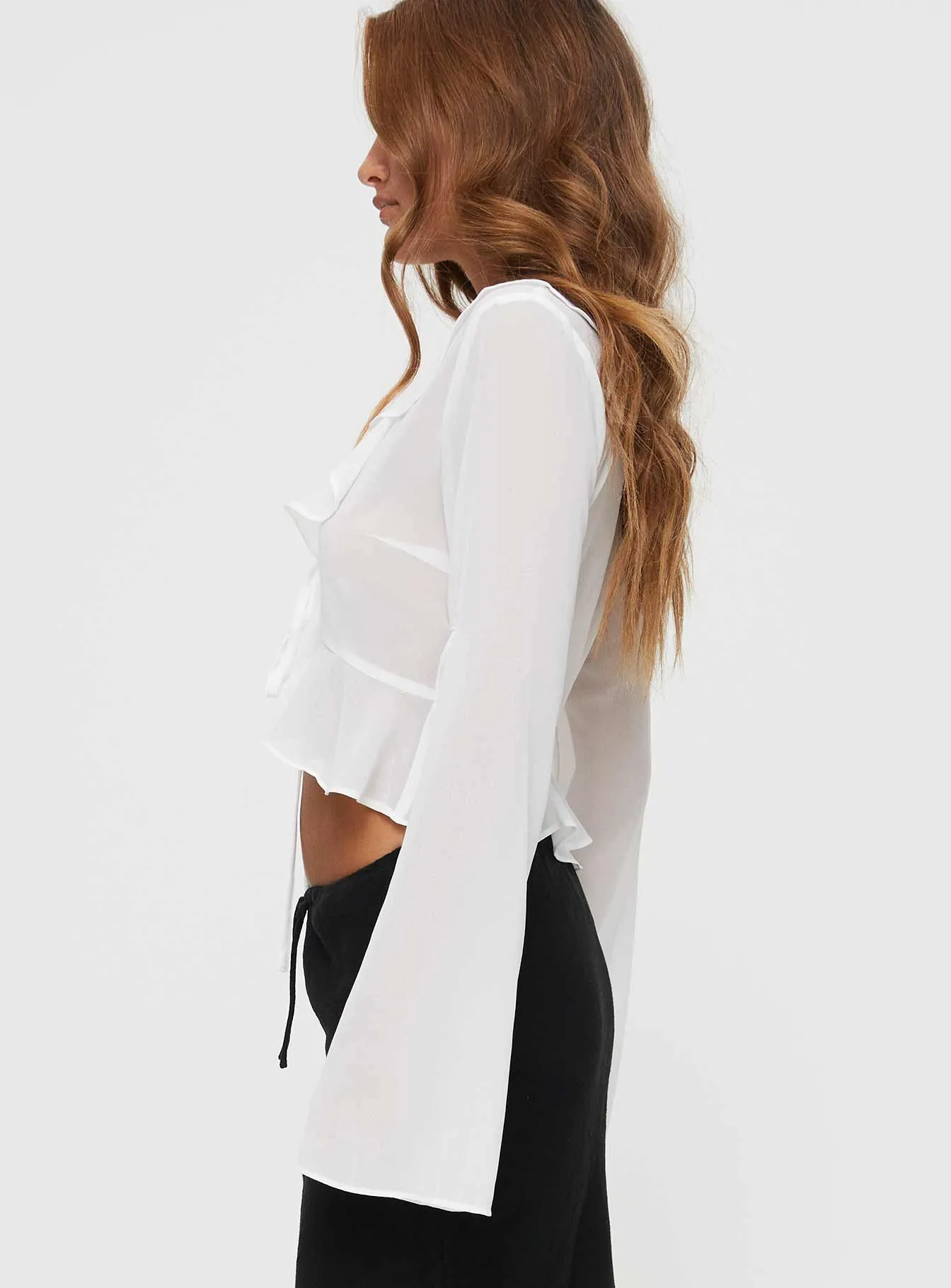 Gylda Long Sleeve Top White