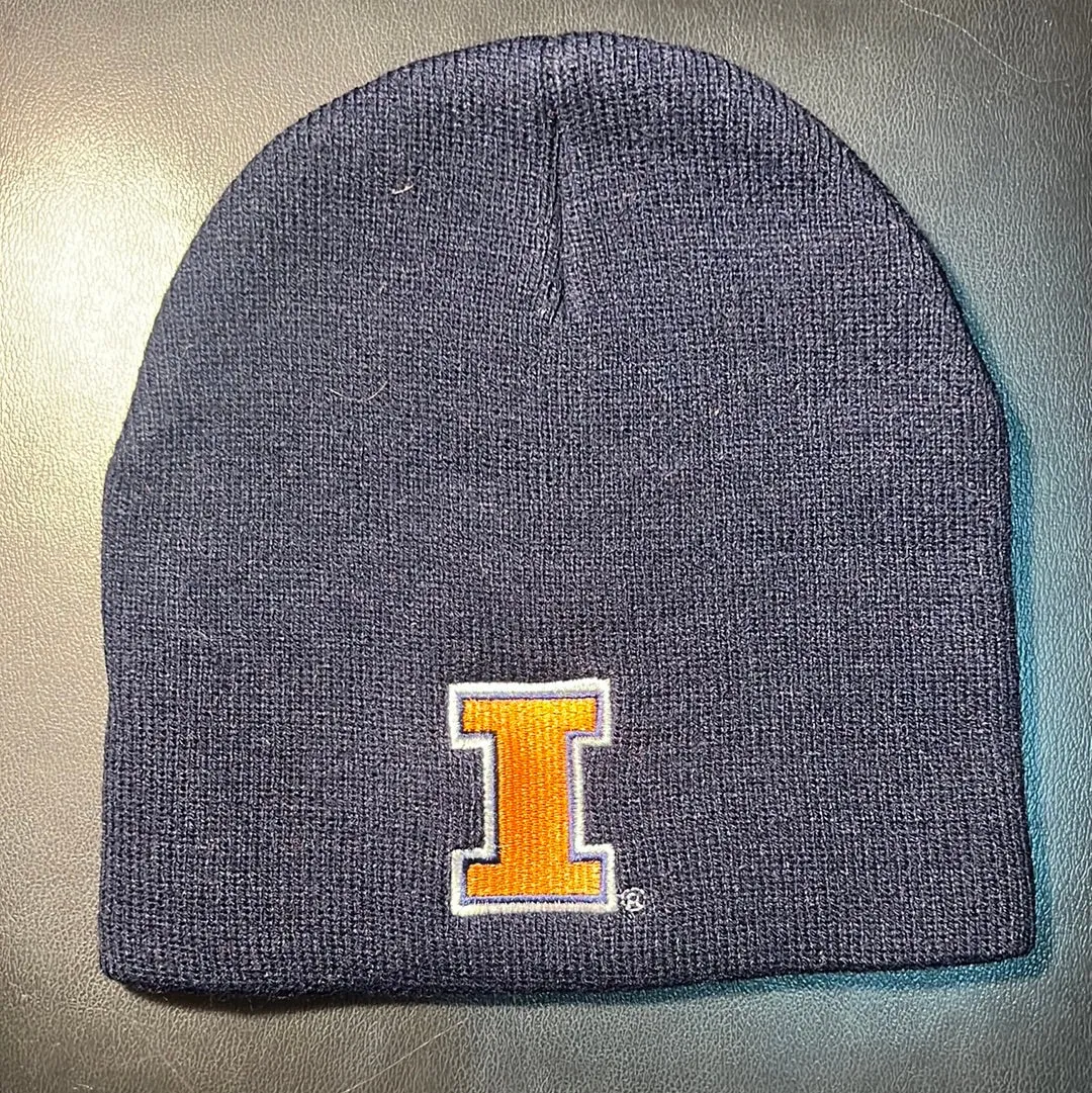 Illinois University Officially Licensed Collegiate Ann Co Product Navy Beanie