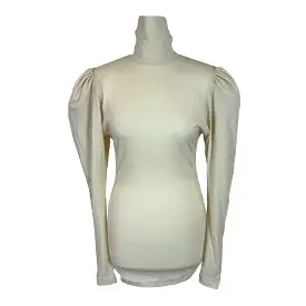 Isabel Marant Cream Wool Puff Shoulder Top XXS