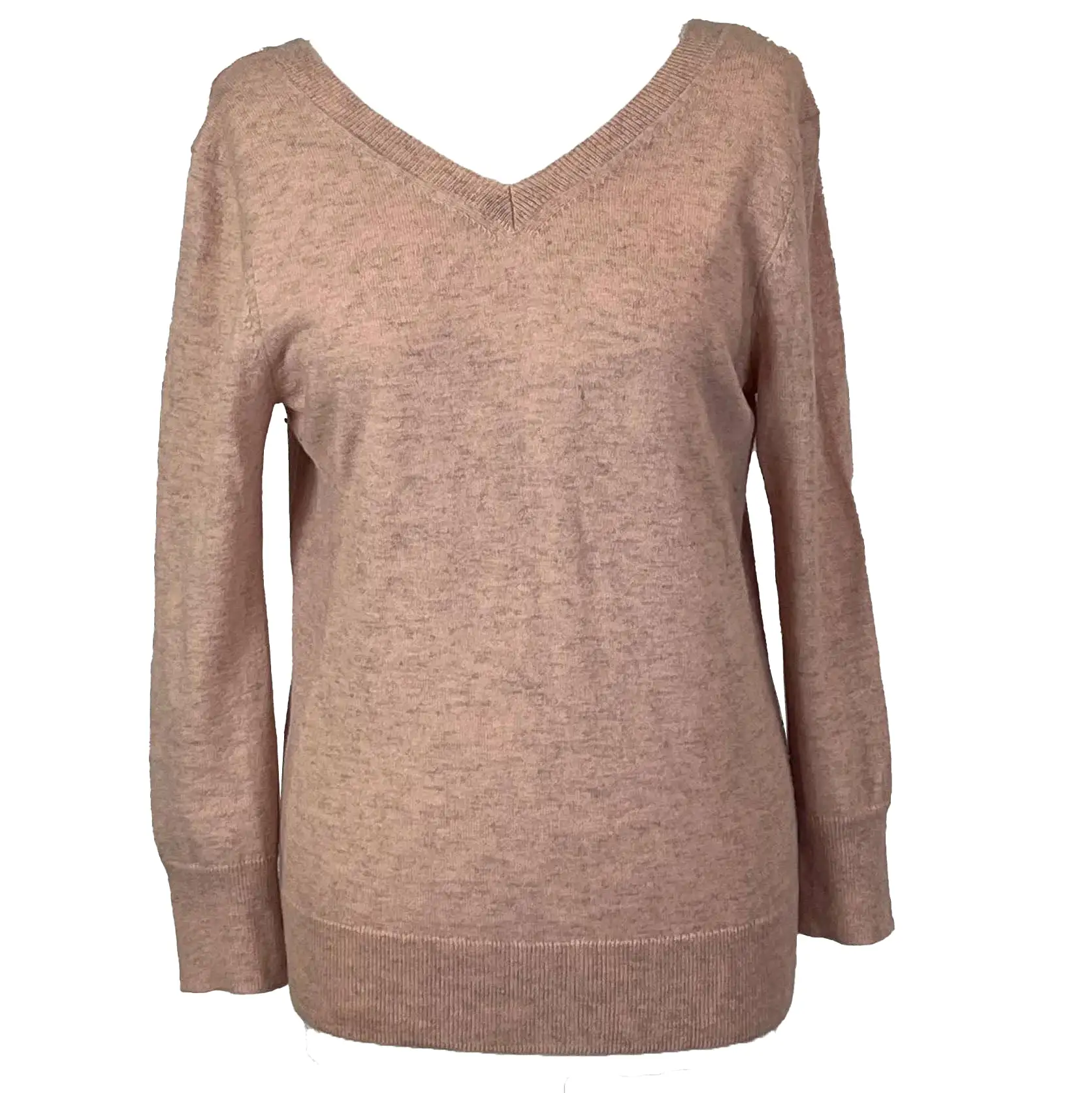 Isabel Marant Etoile Pastel Pink Wool & Cotton V Detail Sweater S