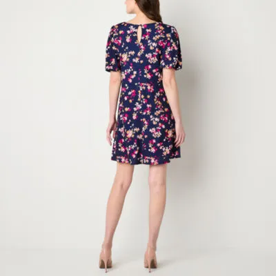 Jessica Howard Short Sleeve Floral Shift Dress