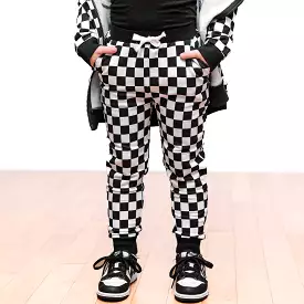 JOGGERS- B+W Check Bamboo French Terry