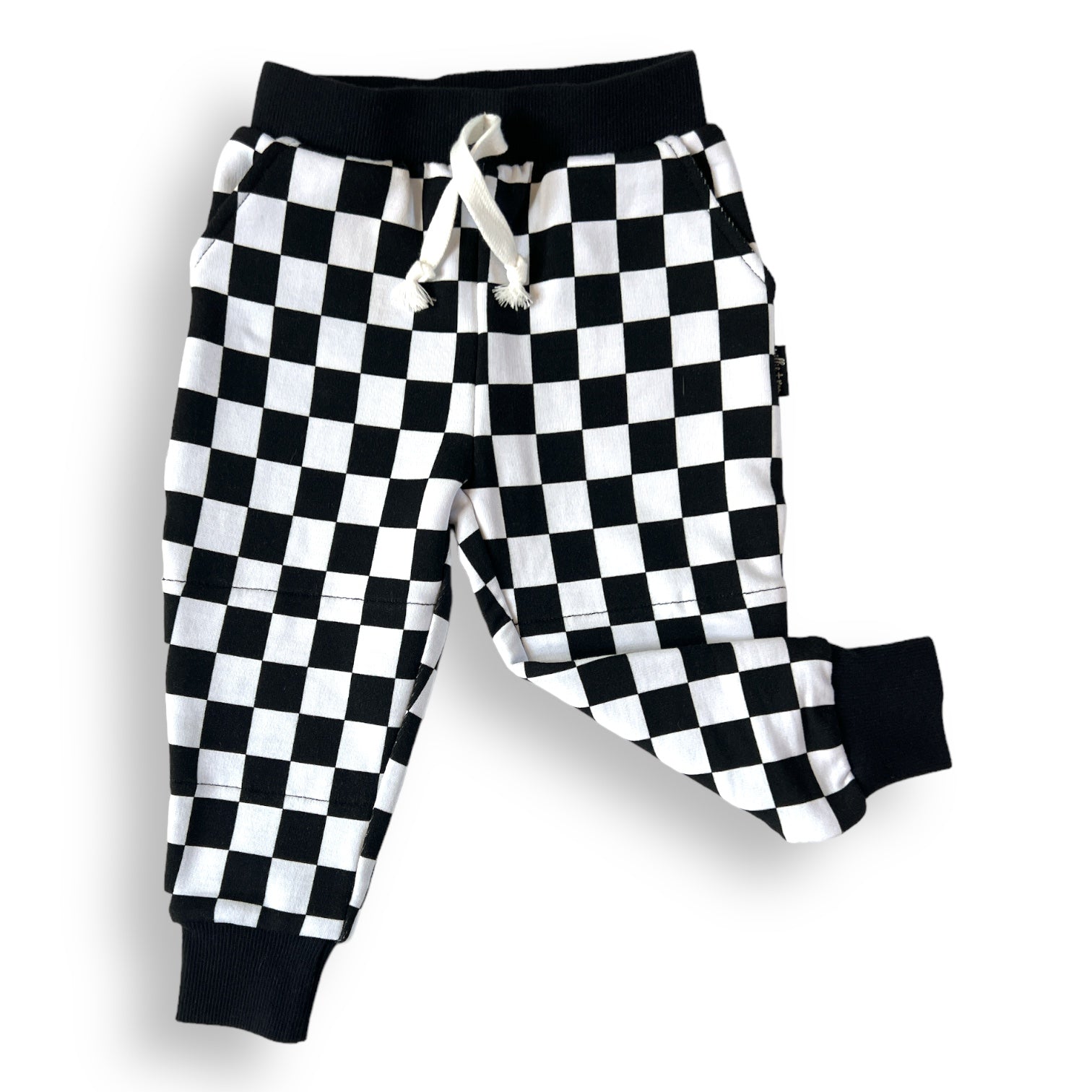 JOGGERS- B+W Check Bamboo French Terry