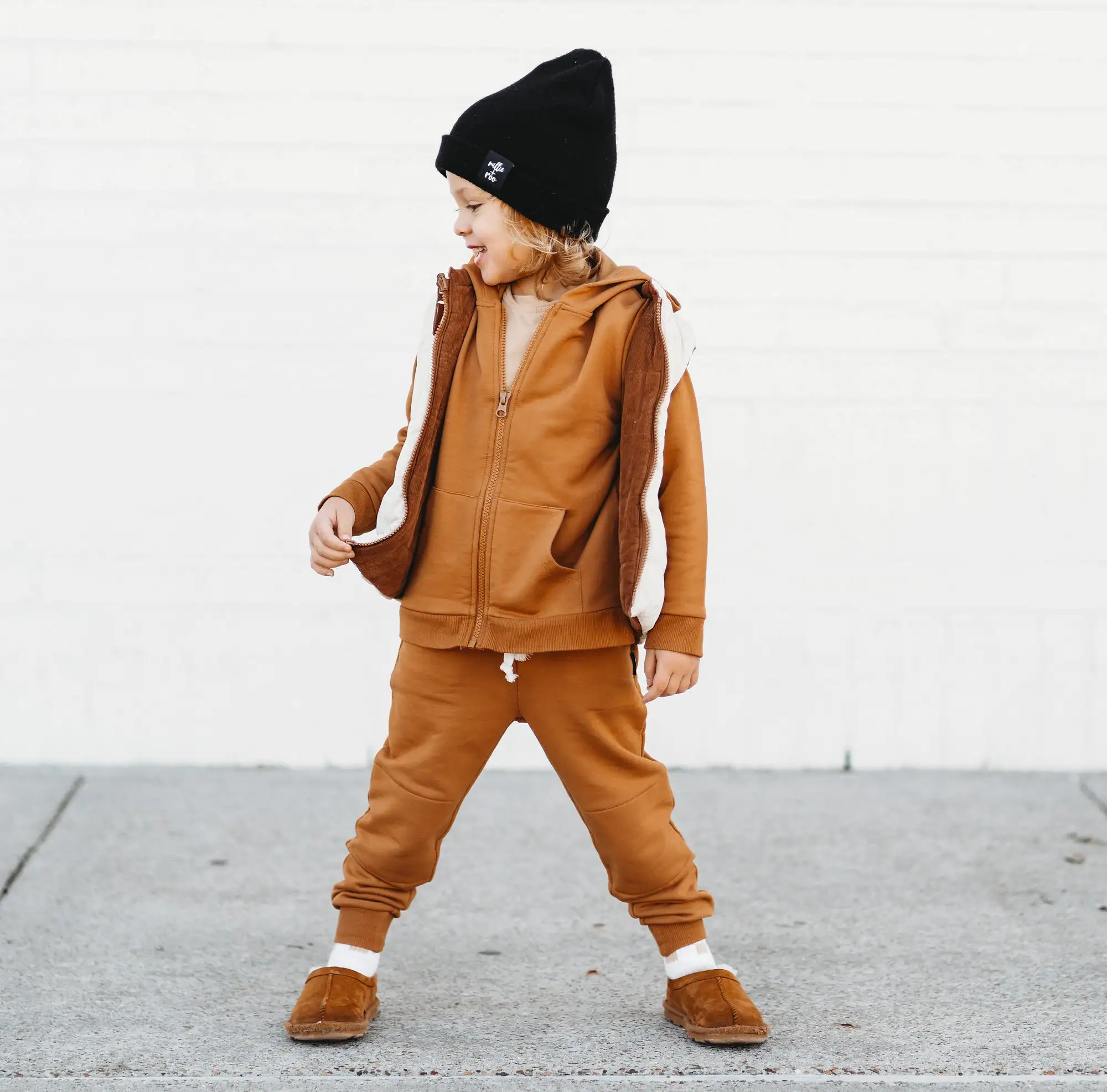 JOGGERS- Caramel Bamboo French Terry