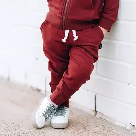 JOGGERS- Oxblood Bamboo French Terry