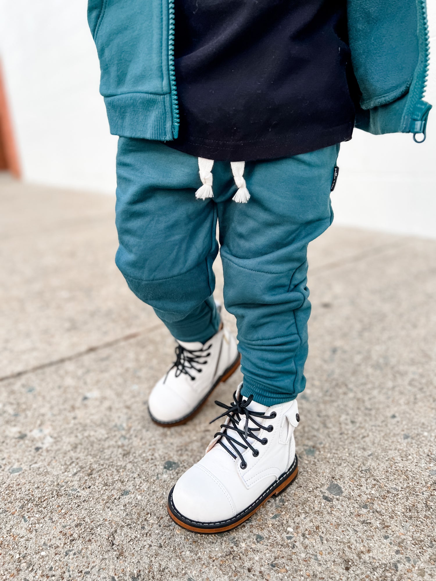 JOGGERS- Peacock Bamboo French Terry