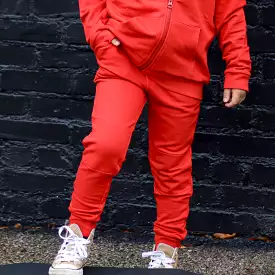 JOGGERS- Red Bamboo French Terry