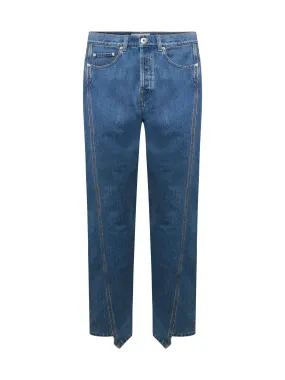 Lanvin Logo-Patch Tapered Jeans