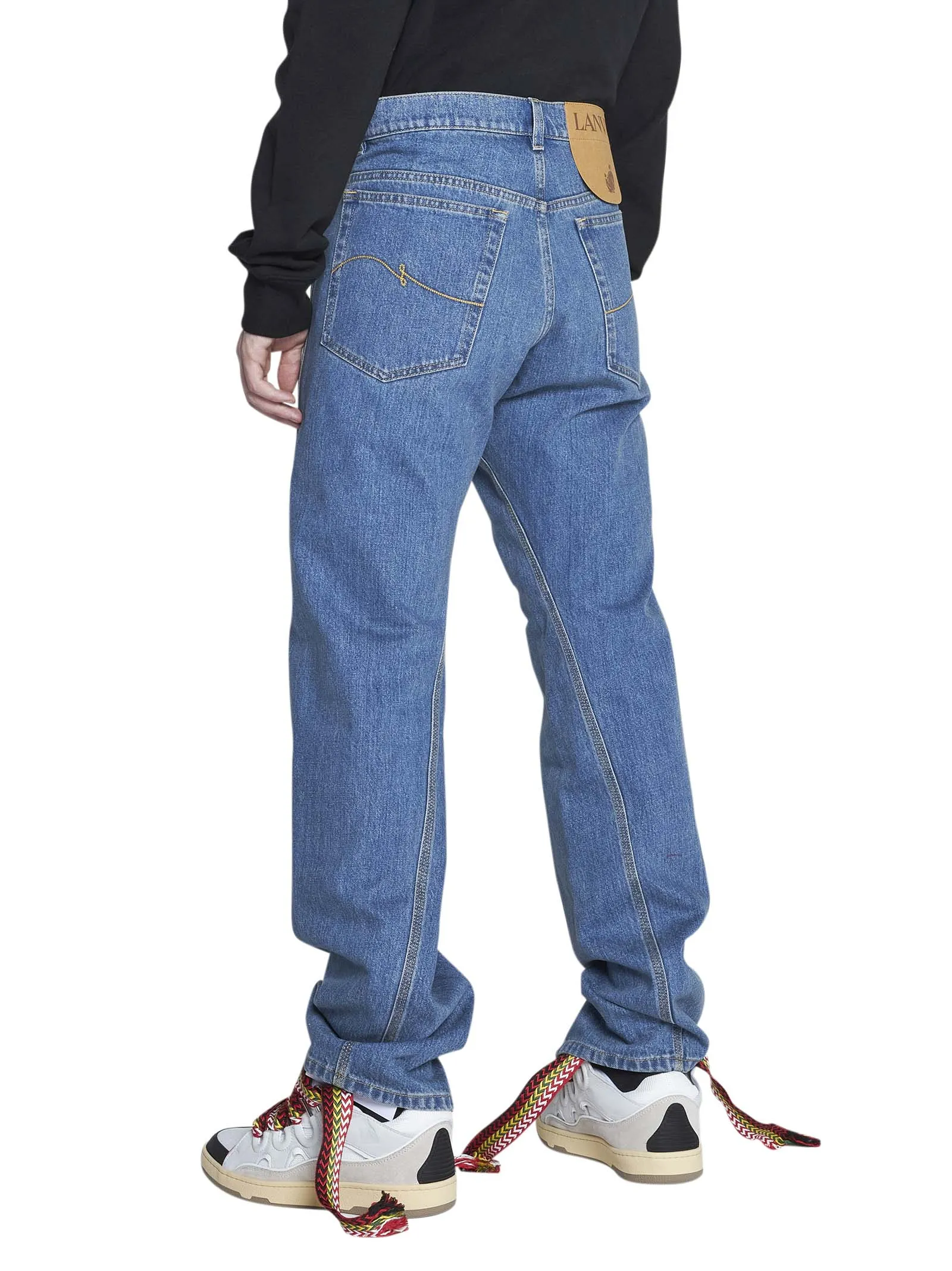 Lanvin Logo-Patch Tapered Jeans