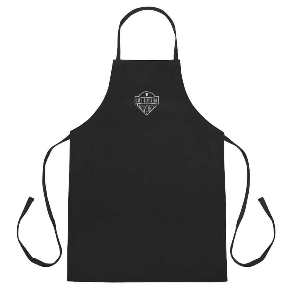 Life Outside Embroidered Grilling BBQ Apron