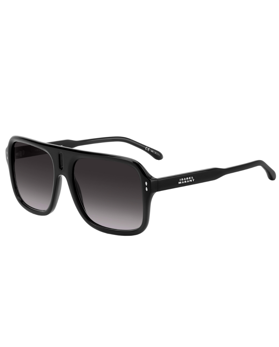 Maxi Square Aviator Sunglasses In Black