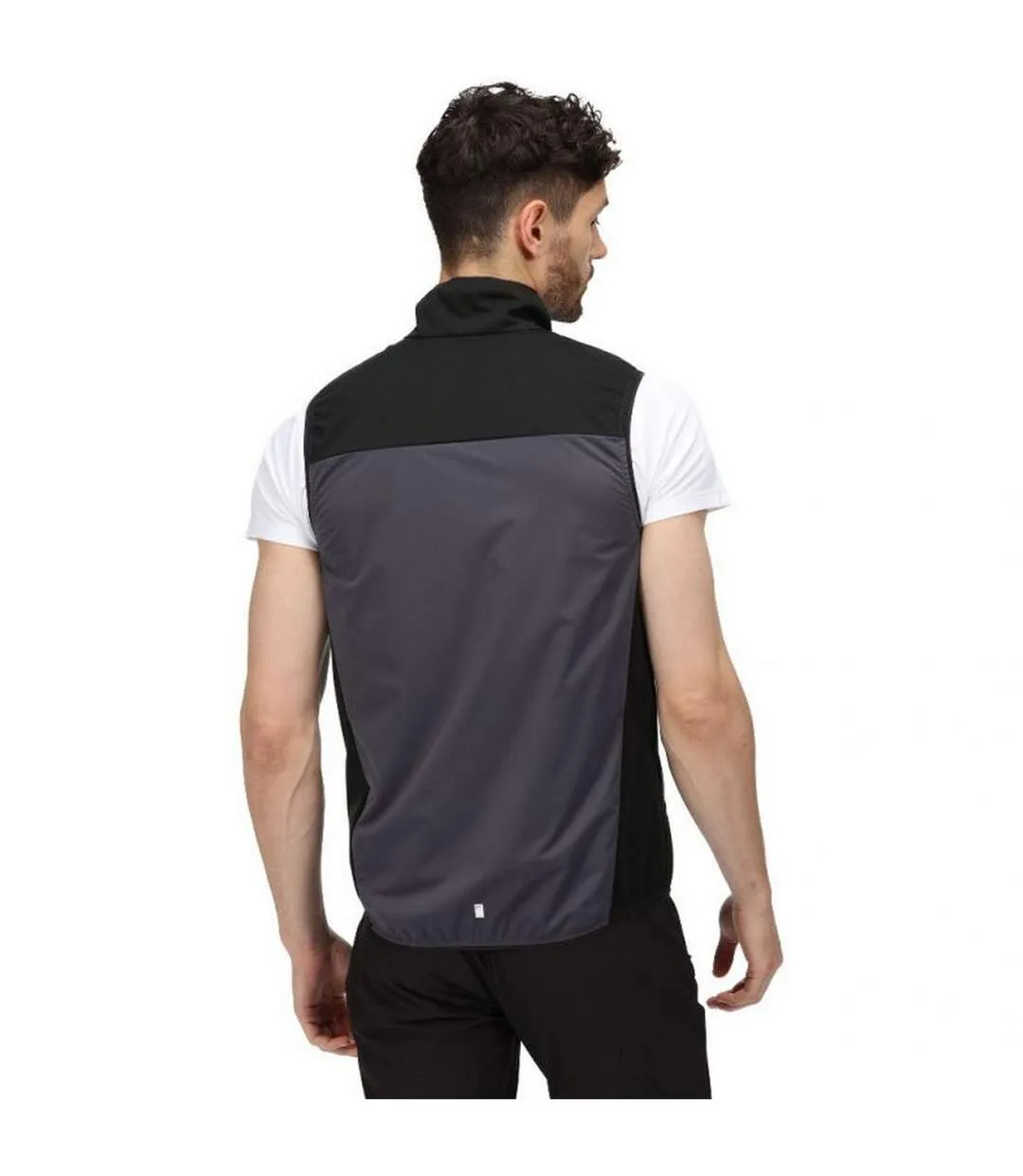 Mens lankin iv softshell body warmer dark grey/black Regatta