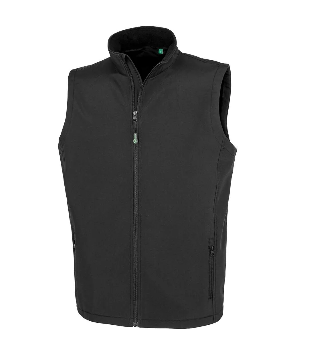 Mens printable body warmer black Result Genuine Recycled