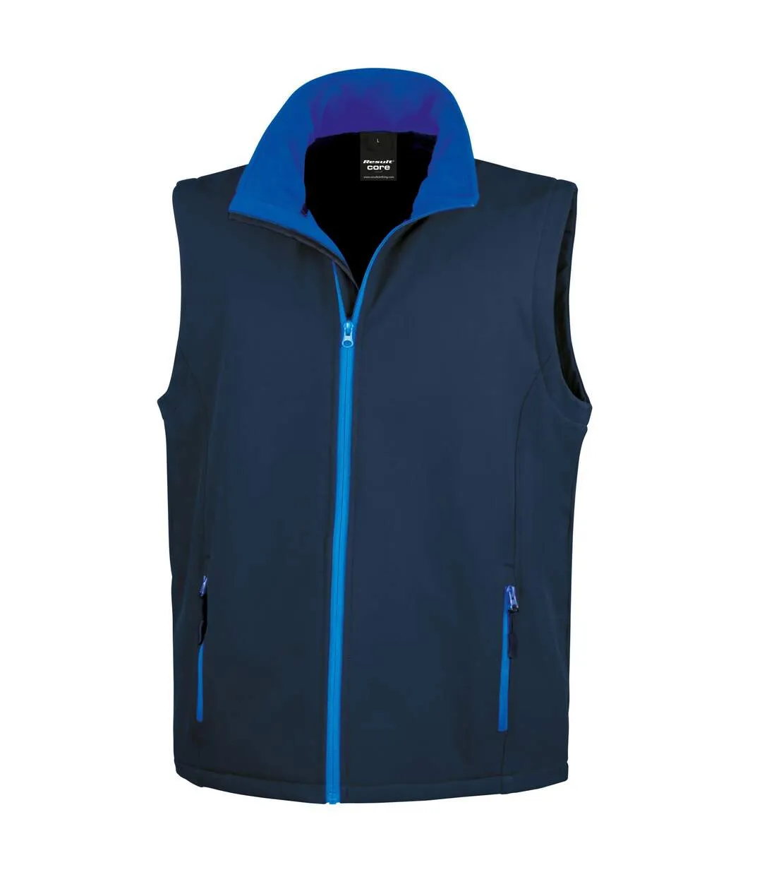 Mens printable softshell body warmer navy/royal blue Result