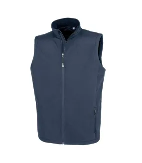 Mens softshell printable body warmer navy Result Genuine Recycled