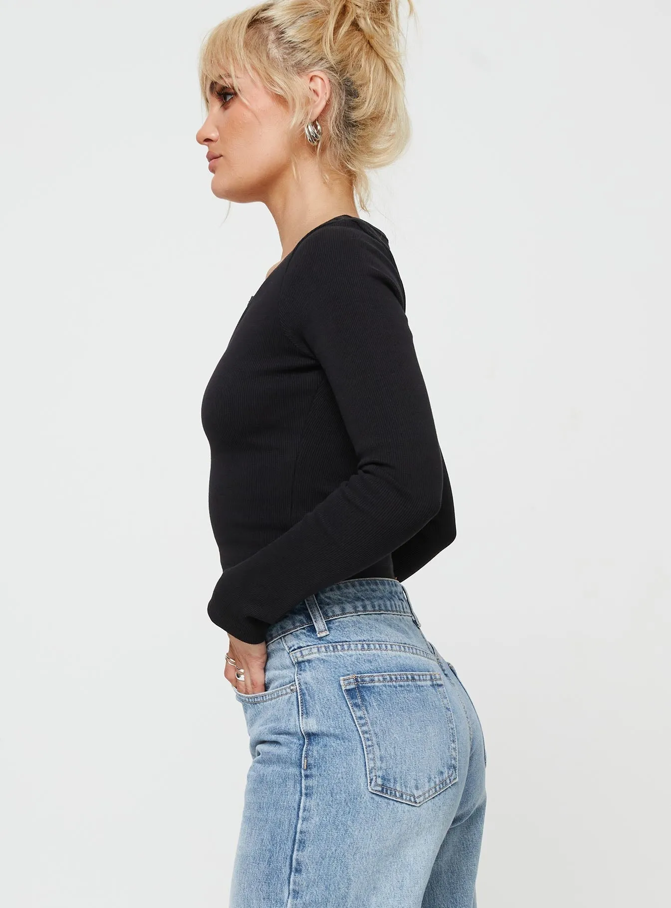 Morelle Long Sleeve Top Black