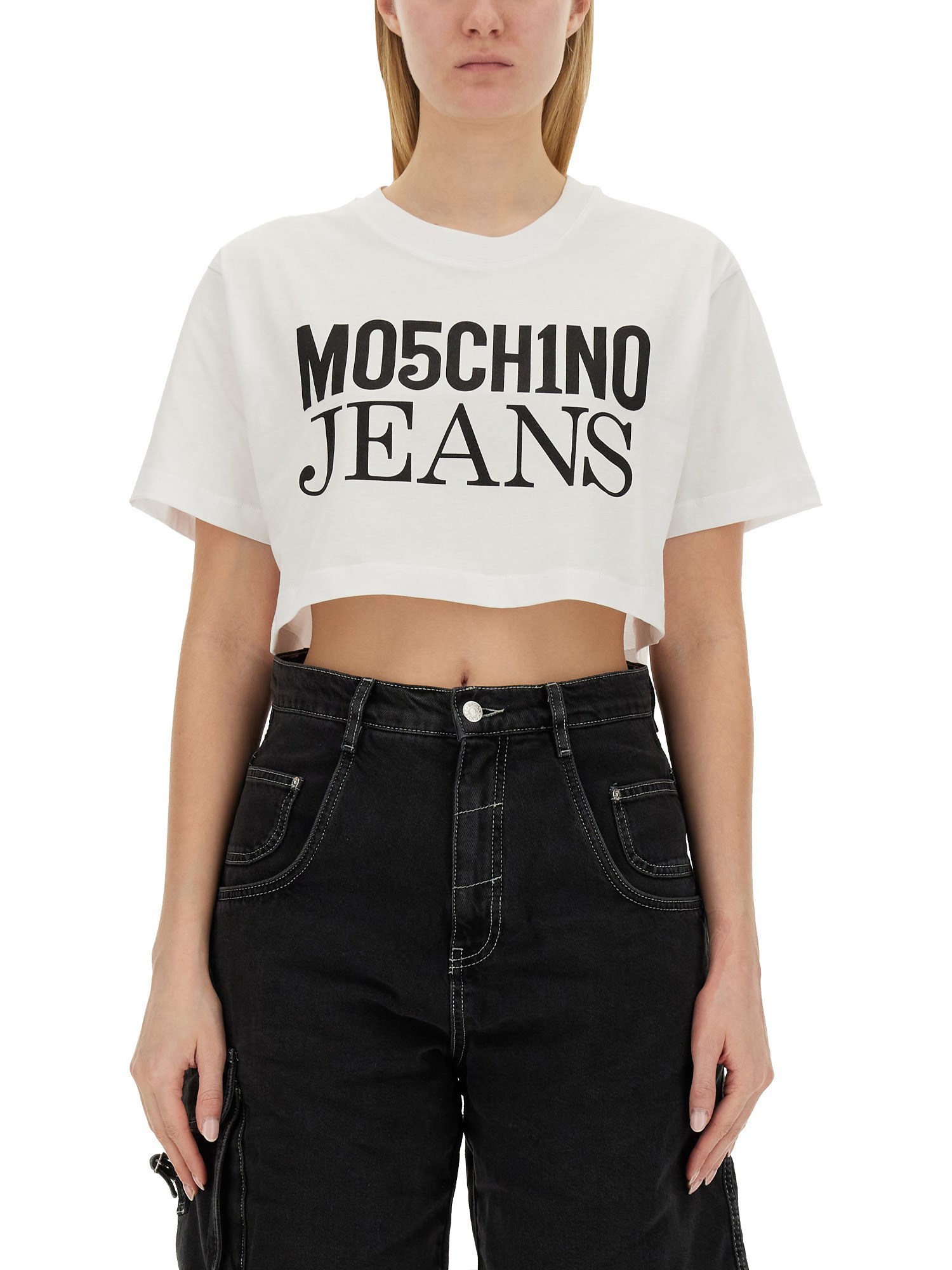 MOSCHINO JEANS    CROPPED T-SHIRT