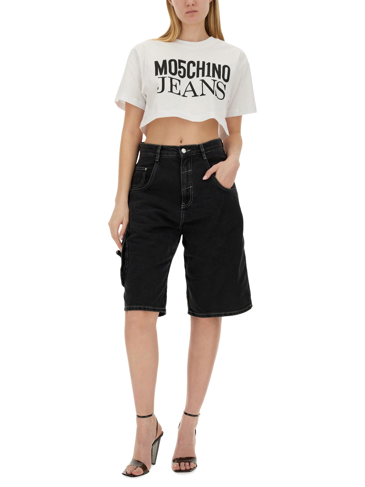 MOSCHINO JEANS    CROPPED T-SHIRT