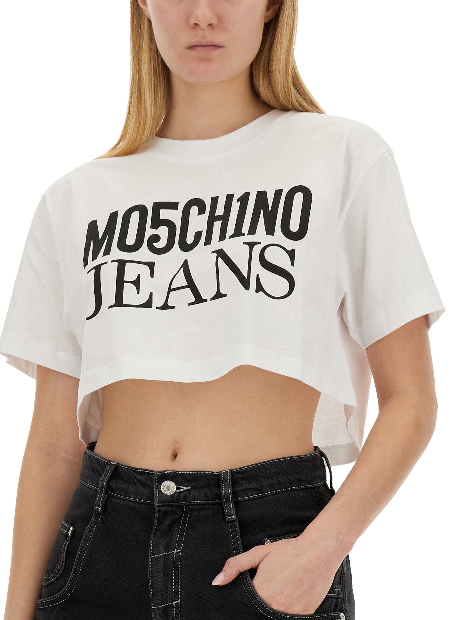 MOSCHINO JEANS    CROPPED T-SHIRT