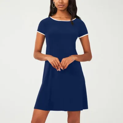 MSK Womens Short Sleeve Shift Dress