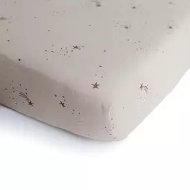 Mushie - Extra Soft Muslin Crib Sheet - Falling Stars