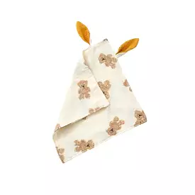 Muslin Cotton Bunny Ears Baby Comforter Blanket in Baby Bears