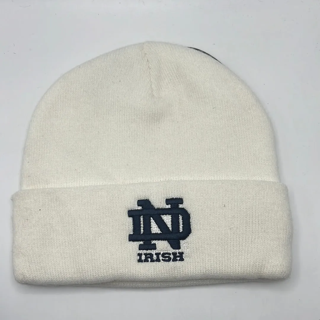 Notre Dame Fighting Irish University White/Navy Officially Licensed Collegiate Beanie