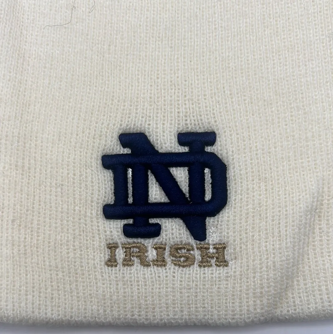 Notre Dame Fighting Irish University White/Navy/Gold Officially Licensed Collegiate Beanie