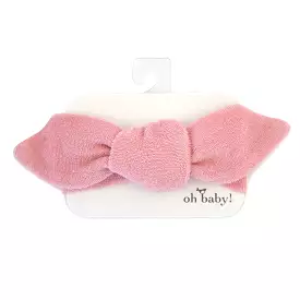 oh baby! Cotton Terry Tie Turban - Blush