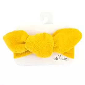 oh baby! Cotton Terry Tie Turban - Golden