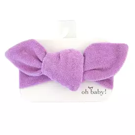 oh baby! Cotton Terry Tie Turban - Orchid