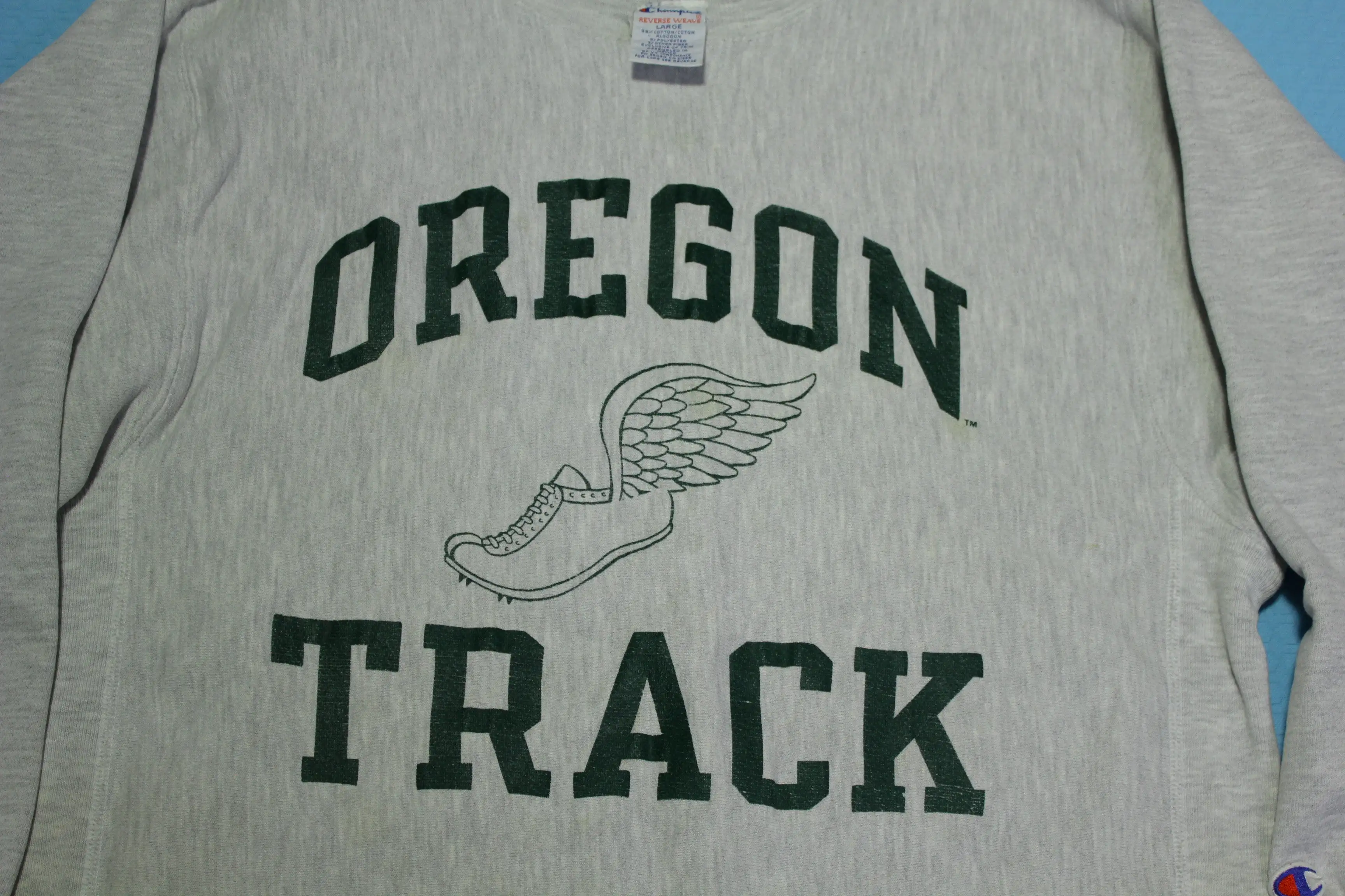 Oregon Track Vintage 90's Reverse Weave Champion Ducks Collegiate Sweatshirt