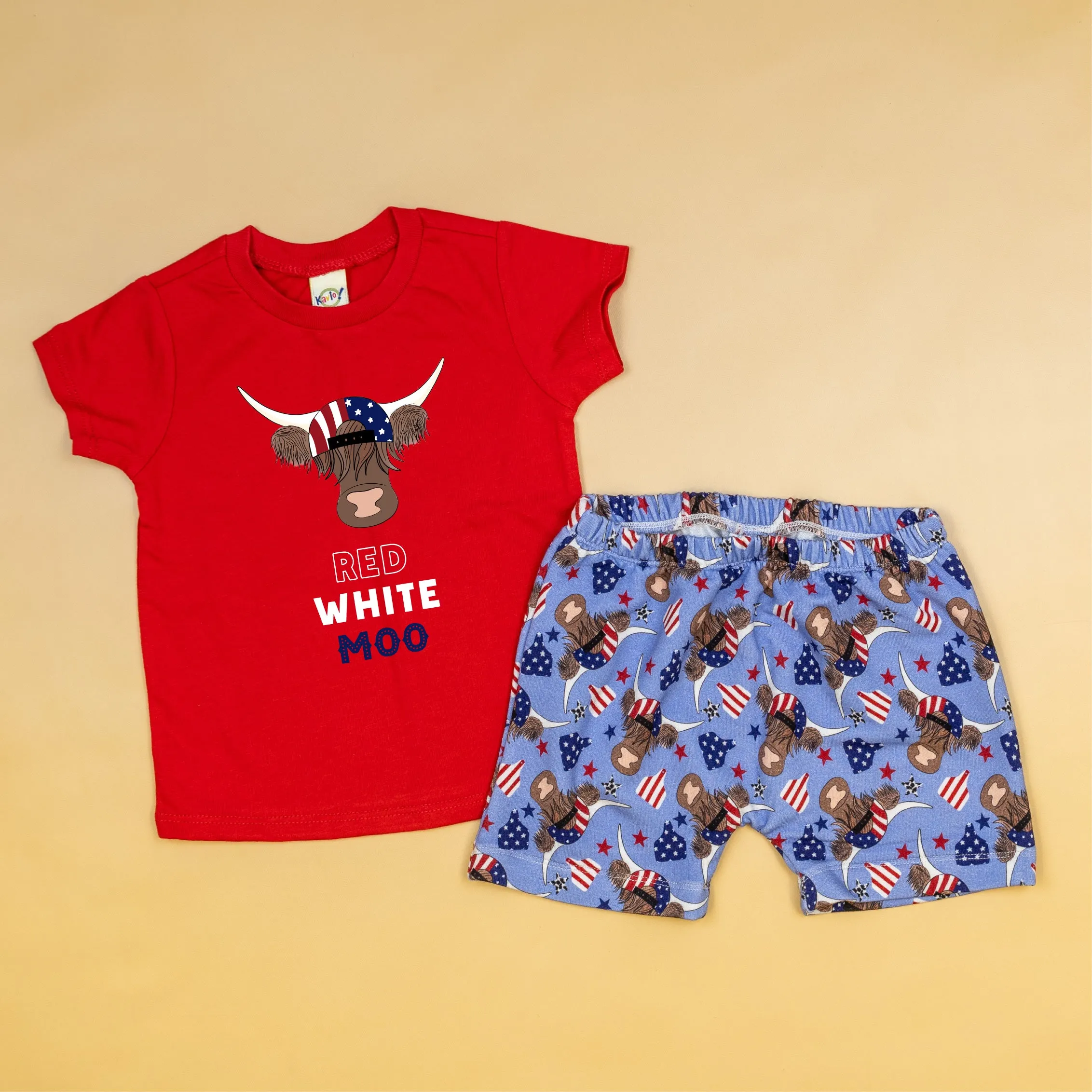 Patriotic Cows | Bamboo French Terry Shorts