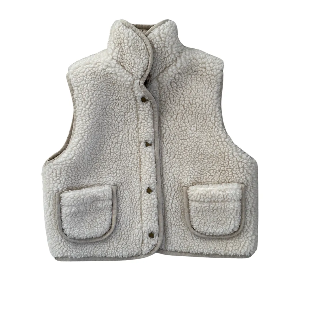 Reversible Teddy Body Warmer - Stone