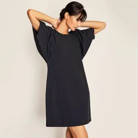 SALE - The Butterfly Sleeve Black Shift Dress