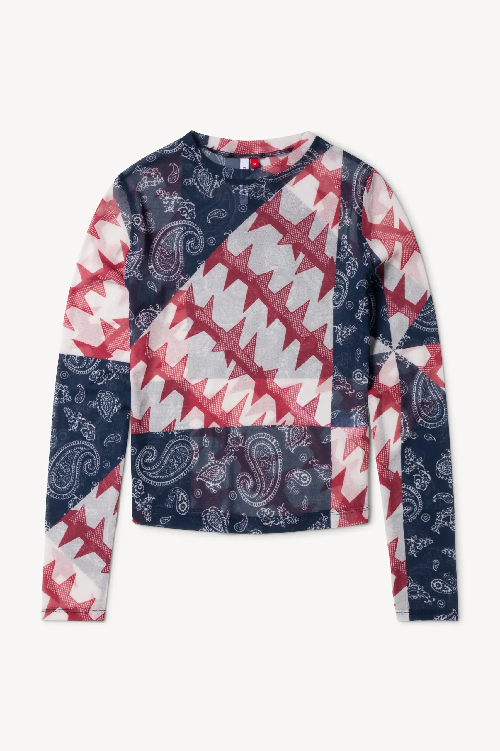 Tommy x Aries Bandana Sheer Long Sleeve Top