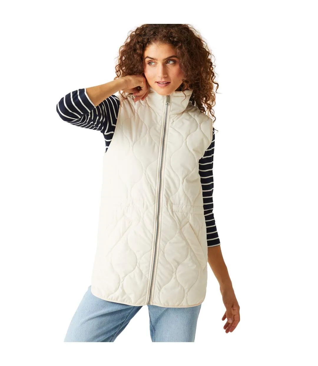 Womens/ladies courcelle body warmer light vanilla Regatta