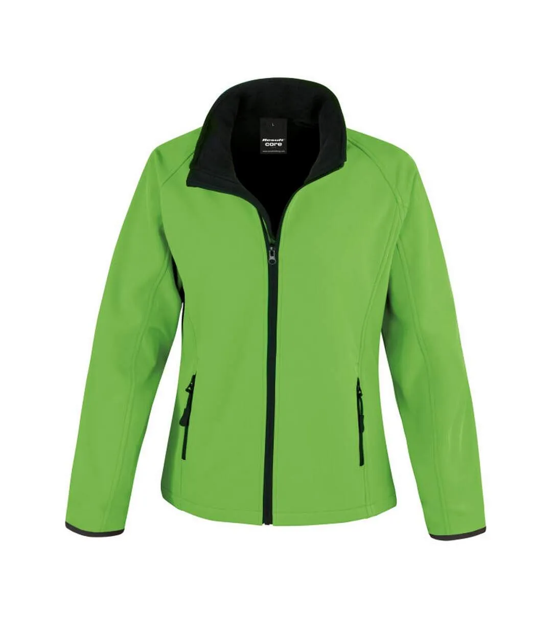 Womens/ladies softshell body warmer vivid green/black Result