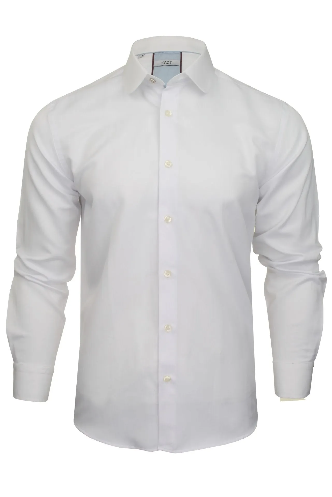 Xact Men's Club/ Penny Collar Shirt - White Contrast Collar & Cuffs